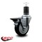 Service Caster 4'' Black Poly Swivel 1-5/8'' Expanding Stem Caster with Brake SCC-EX20S414-PPUB-BLK-PLB-158 - alternate 4